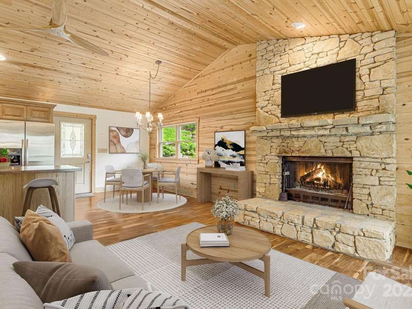 73 Oak Ridge Court, Mars Hill, NC 28754.  MLS# CAR4166537, YatesRealty ID 7165. Fireplace for cozy evenings.Virtually staged