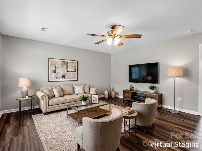 313 Harrill Road, Forest City, NC 28043.  MLS# CAR4399148, YatesRealty ID 7180. Virtually Staged Living Room