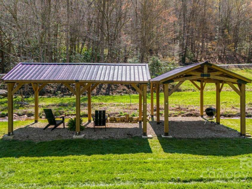 85 Woody Farm Road, Hot Springs, NC 28743.  MLS# CAR4248089, YatesRealty ID 7213. Pavilion by the creek