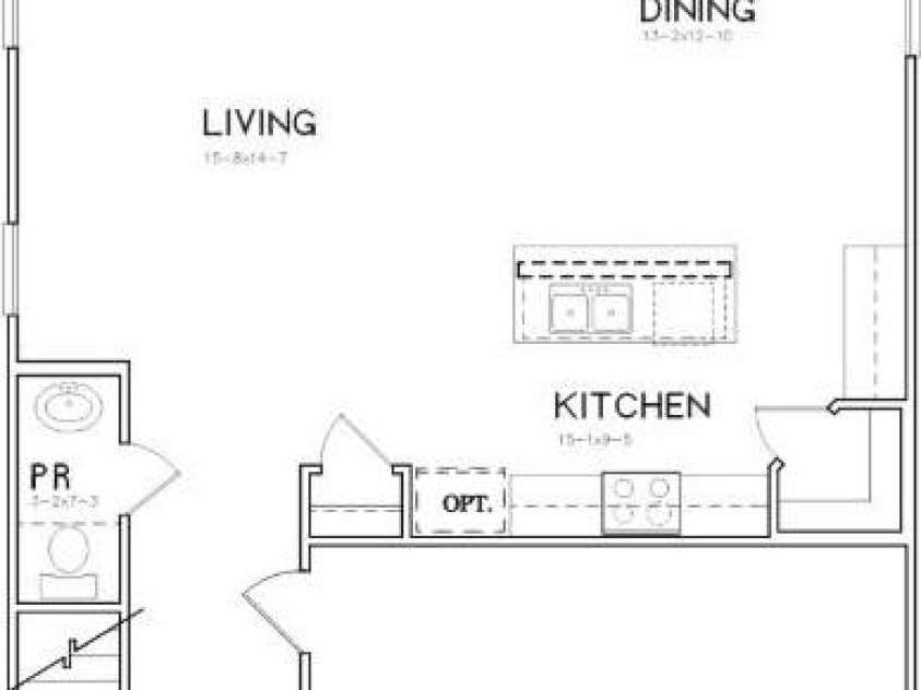 2015 Sadler Woods Lane, Charlotte, NC 28214.  MLS# CAR4248188, YatesRealty ID 7228. Floor plan - First floor