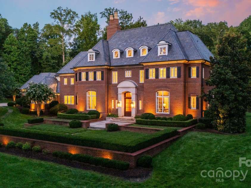 440 Beech Tree Road, Mooresville, NC 28117.  MLS# CAR4293759, YatesRealty ID 7228. Front Elevation Twilight