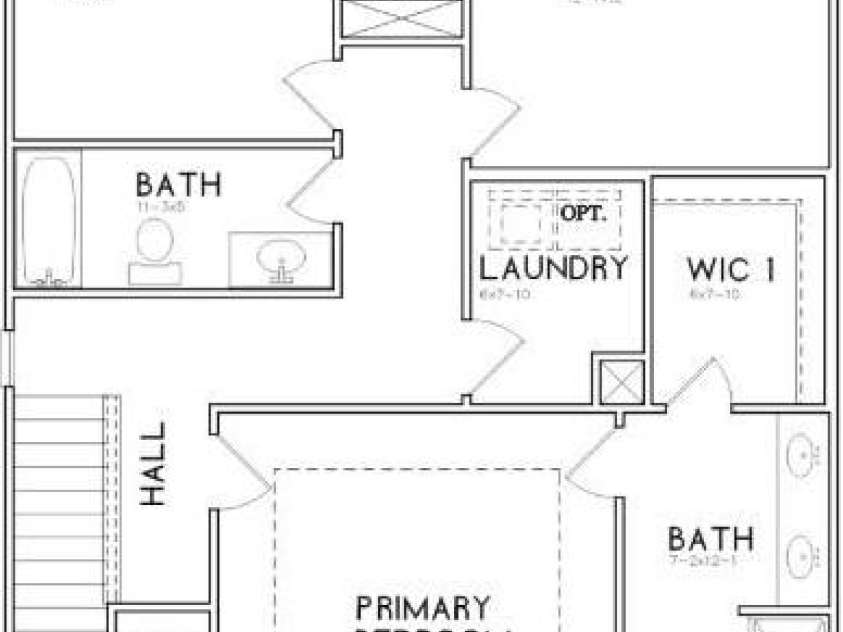 2011 Sadler Woods Lane, Charlotte, NC 28214.  MLS# CAR4248184, YatesRealty ID 7230. Floor plan - Second floor