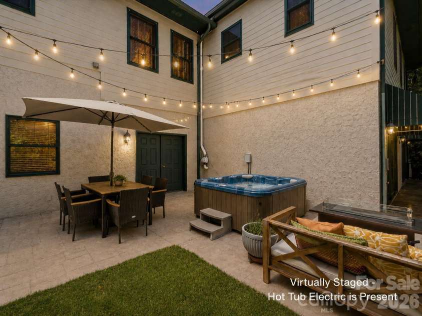 7255 Laurel Hill Drive, Newland, NC 28657.  MLS# CAR4315201, YatesRealty ID 7235. Patio is set up for a hot tub with the electric already in place.