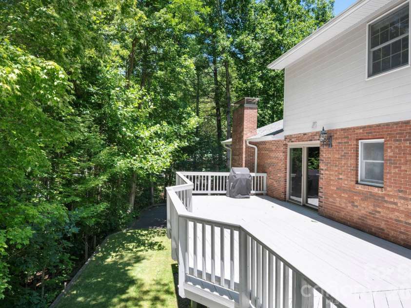 107 Ballantree Drive, Asheville, NC 28803.  MLS# CAR4351990, YatesRealty ID 7240. Spacious Back Deck
