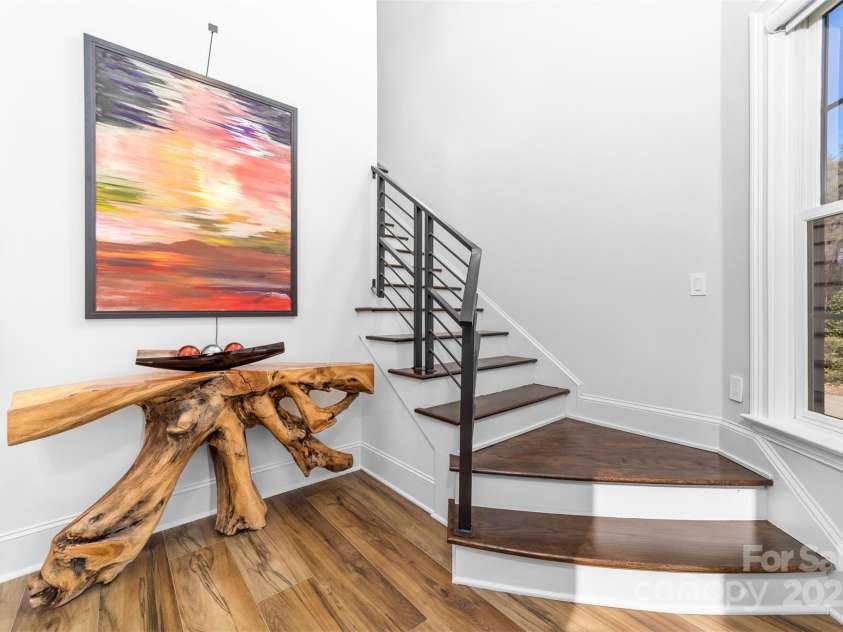 101 Cove Key Lane, Mooresville, NC 28117.  MLS# CAR4233761, YatesRealty ID 7255. 2 Story Foyer with Steel Railing and Room for an Elevator