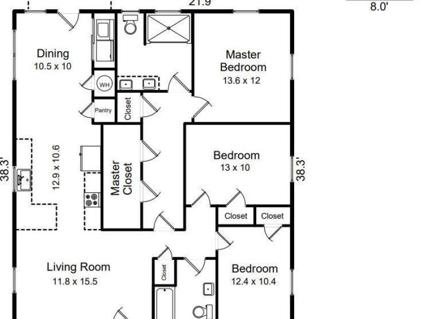 119 Smallwood Place, Charlotte, NC 28216.  MLS# CAR4221901, YatesRealty ID 7260. Floorplan