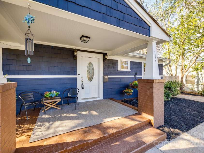 119 Smallwood Place, Charlotte, NC 28216.  MLS# CAR4221901, YatesRealty ID 7260. Welcoming Large Covered Front Porch