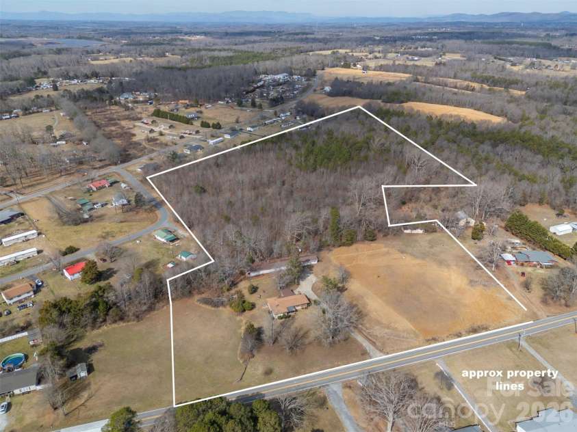 1092 NC 120 Highway, Mooresboro, NC 28114.  MLS# CAR4342013, YatesRealty ID 7265. Ariel View