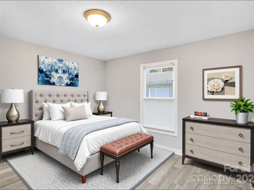 4229 Plato Circle, Charlotte, NC 28208.  MLS# CAR4303896, YatesRealty ID 7273. Walking into second bedroom (virtually staged).