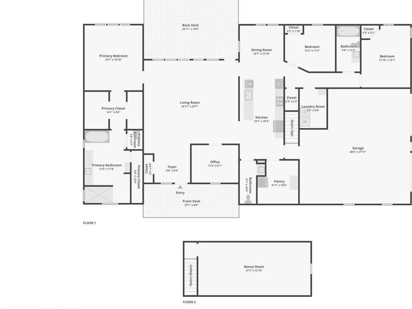 159 Broken Bow Run, Pickens, SC 29671.  MLS# CAR4355826, YatesRealty ID 7277. Floor Plan