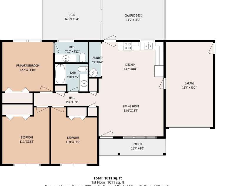 209 Breton Ridge Road, Leicester, NC 28748.  MLS# CAR4355634, YatesRealty ID 7279. Please note that the sq ft shown does not include the exterior walls. This is just for the room measurements