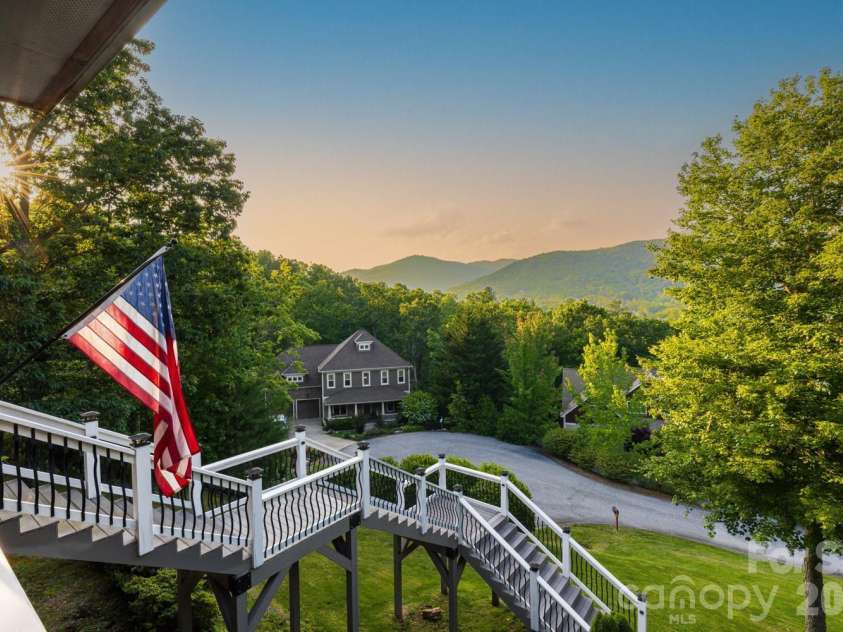 6 Grouse Terrace, Fairview, NC 28730.  MLS# CAR4355853, YatesRealty ID 7286. At dusk