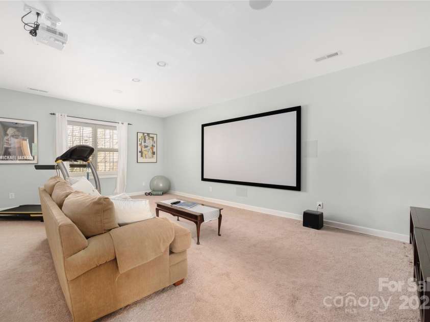 16115 Chiltern Lane, Huntersville, NC 28078.  MLS# CAR4233154, YatesRealty ID 7305. Movie room