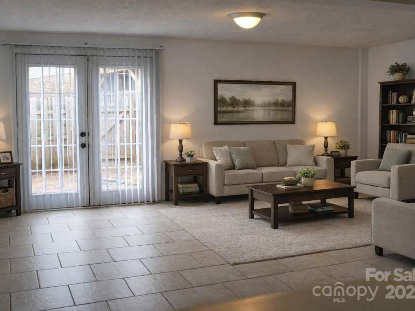 9626-C Vinca Circle, Charlotte, NC 28213.  MLS# CAR4290959, YatesRealty ID 7313. AI Staged Den