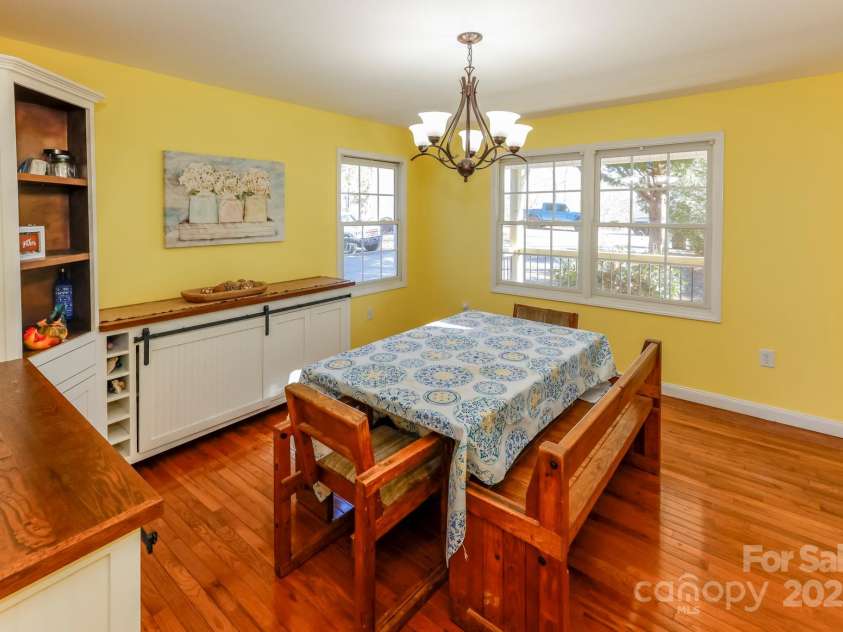 640 Laurel Heights Lane, Tryon, NC 28782.  MLS# CAR4212228, YatesRealty ID 7354. Dining Room