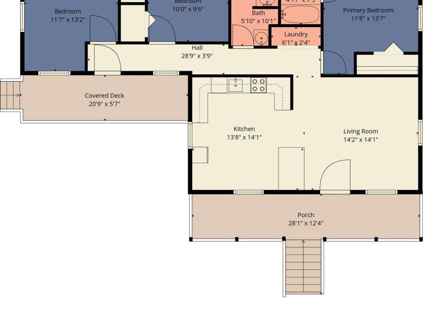 349 Gorman Bridge Road, Asheville, NC 28806.  MLS# CAR4330803, YatesRealty ID 737. House Floor Plan with Measurements