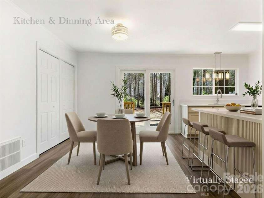 6223 Whitewater Drive, Charlotte, NC 28214.  MLS# CAR4359307, YatesRealty ID 7370. VIRTUALLY STAGED - Dining Area