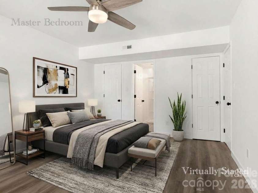 6223 Whitewater Drive, Charlotte, NC 28214.  MLS# CAR4359307, YatesRealty ID 7370. VIRTUALLY STAGED - Primary Bedroom
