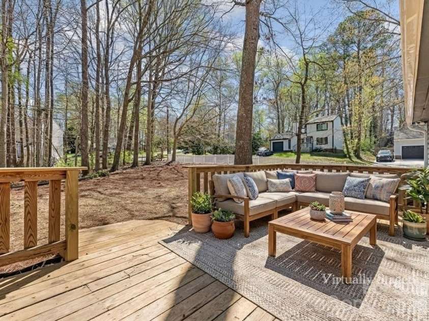 6223 Whitewater Drive, Charlotte, NC 28214.  MLS# CAR4359307, YatesRealty ID 7370. VIRTUALLY STAGED - Rear Deck