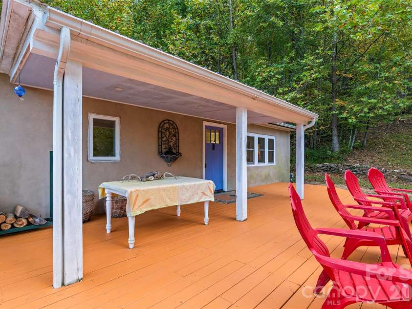 1087 Turkey Creek Road, Leicester, NC 28748.  MLS# CAR4358676, YatesRealty ID 7371. New paint on the deck