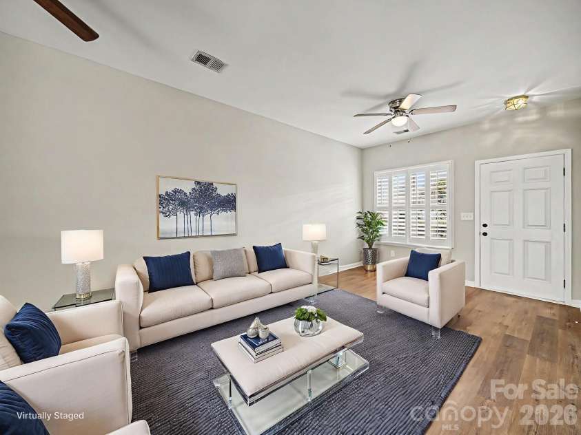 503 Delta Drive, Fort Mill, SC 29715.  MLS# CAR4340224, YatesRealty ID 7378. Living room Staged