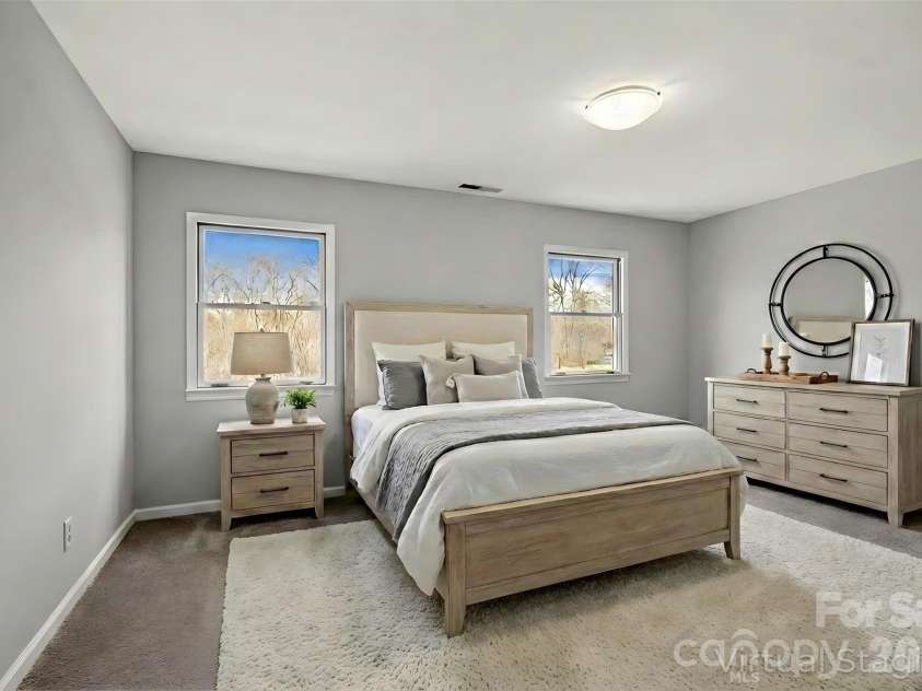735 Macedonia Road, Asheville, NC 28804.  MLS# CAR4345434, YatesRealty ID 7392. Upper-Level Bedroom (Virtually Staged)