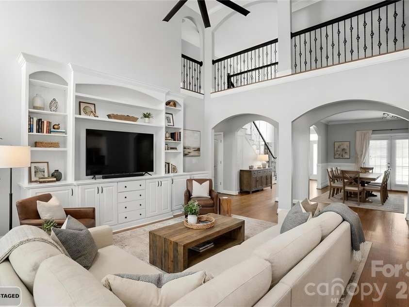 2709 Smith Field Drive, Monroe, NC 28110.  MLS# CAR4333485, YatesRealty ID 7417. Stunning Living Room - Virtually Staged