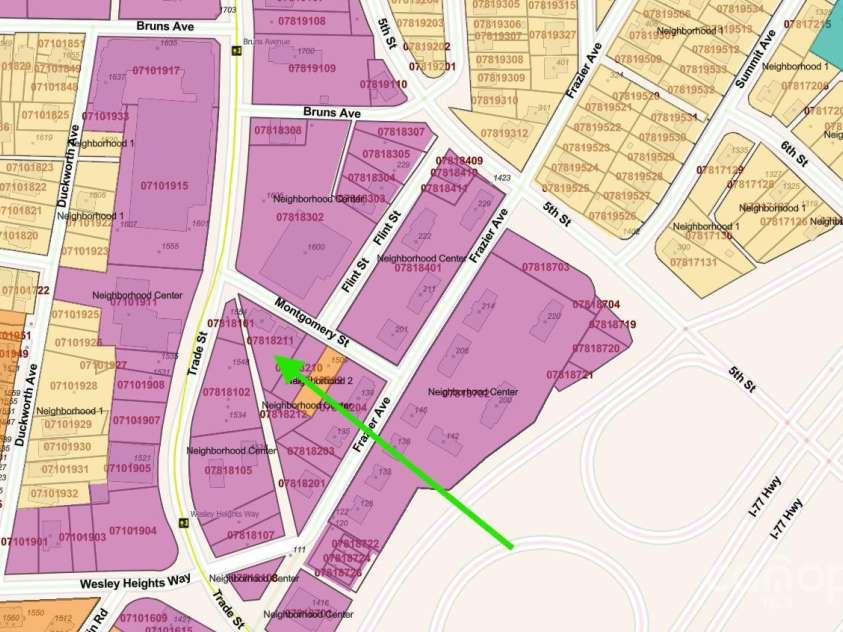 1519 and 1521 Montgomery Street, Charlotte, NC 28216.  MLS# CAR4235325, YatesRealty ID 7430. 