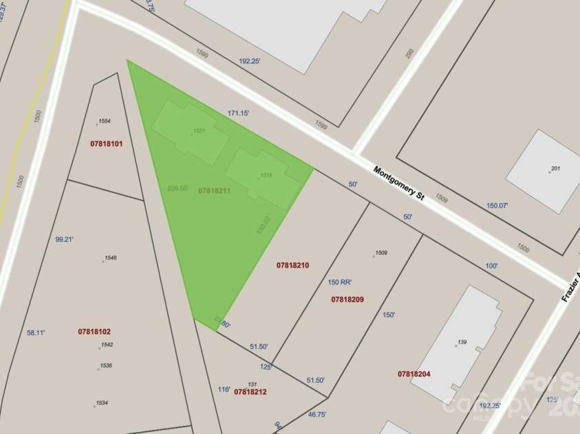 1519 and 1521 Montgomery Street, Charlotte, NC 28216.  MLS# CAR4235325, YatesRealty ID 7430. 