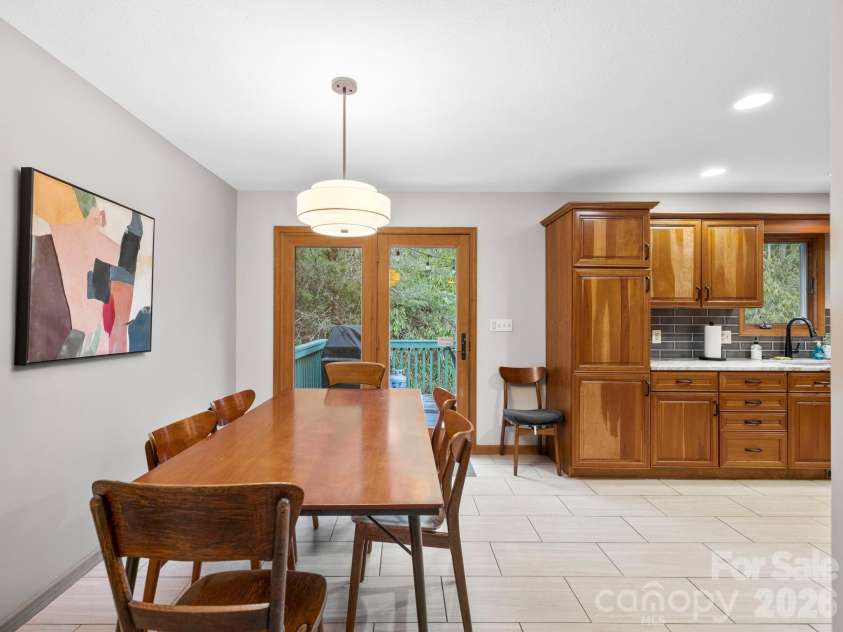 581 Hubbard Hollow Road, Rosman, NC 28772.  MLS# CAR4341055, YatesRealty ID 7449. Dining Area
