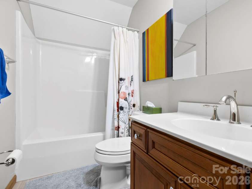 581 Hubbard Hollow Road, Rosman, NC 28772.  MLS# CAR4341055, YatesRealty ID 7449. Upper Level Full Bathroom