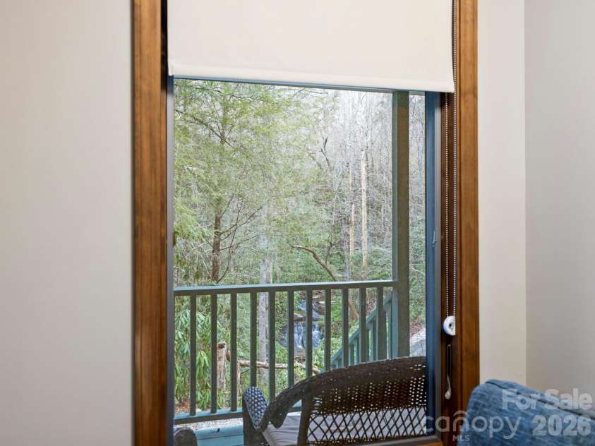 581 Hubbard Hollow Road, Rosman, NC 28772.  MLS# CAR4341055, YatesRealty ID 7449. Waterfall View from the Primary