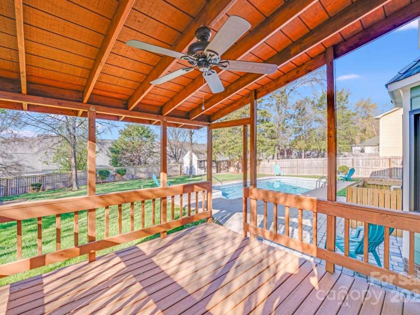 12620 Sulgrave Drive, Huntersville, NC 28078.  MLS# CAR4249153, YatesRealty ID 7473. Covered Back Porch