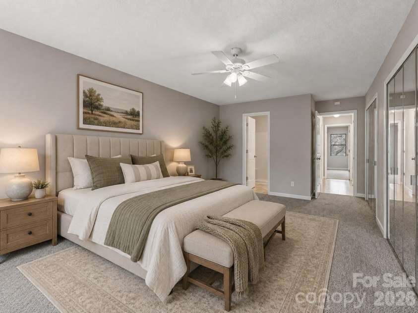 102 Abbey Circle, Asheville, NC 28805.  MLS# CAR4328206, YatesRealty ID 749. Sencond Bedroom Staged