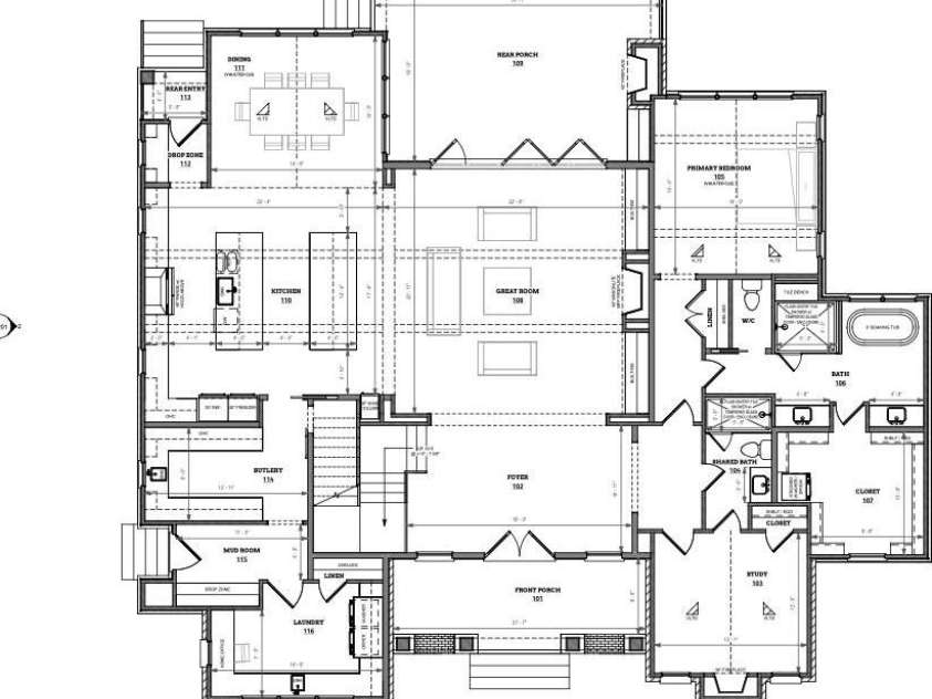 541 Greenway Street, Davidson, NC 28036.  MLS# CAR4363434, YatesRealty ID 7506. Main Level Floor Plan