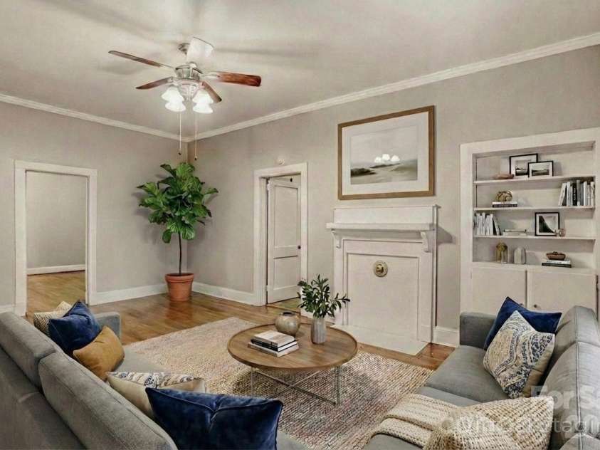 601 7th Street, Kannapolis, NC 28081.  MLS# CAR4345184, YatesRealty ID 7524. Living room