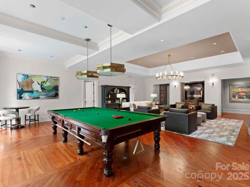 4536 Fox Brook Lane, Charlotte, NC 28211.  MLS# CAR4157549, YatesRealty ID 7532. Living area with oversized Billiards/Snooker area.