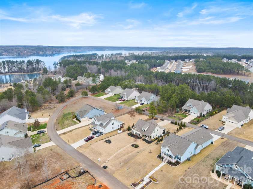 11249 Island VIew Lane, Lancaster, SC 29720.  MLS# CAR4333365, YatesRealty ID 7553. Overhead with a long range Lake view