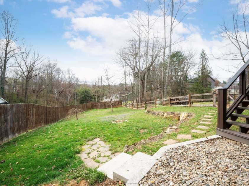 31 Central Avenue, Asheville, NC 28806.  MLS# CAR4355209, YatesRealty ID 7563. Private and Relaxing yard