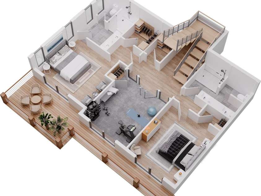 TBD Connestee Trail, Brevard, NC 28712.  MLS# CAR4168349, YatesRealty ID 757. Lower Level 3D Floor Plan