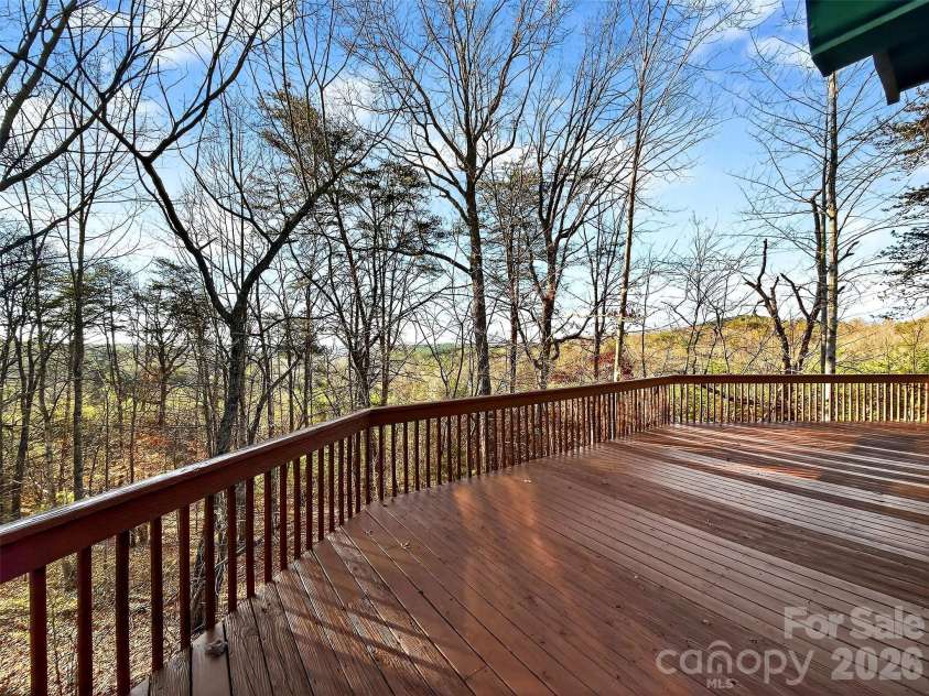 345 Lower Switchback Road, Union Mills, NC 28167.  MLS# CAR4356229, YatesRealty ID 7582. Back Deck with a View