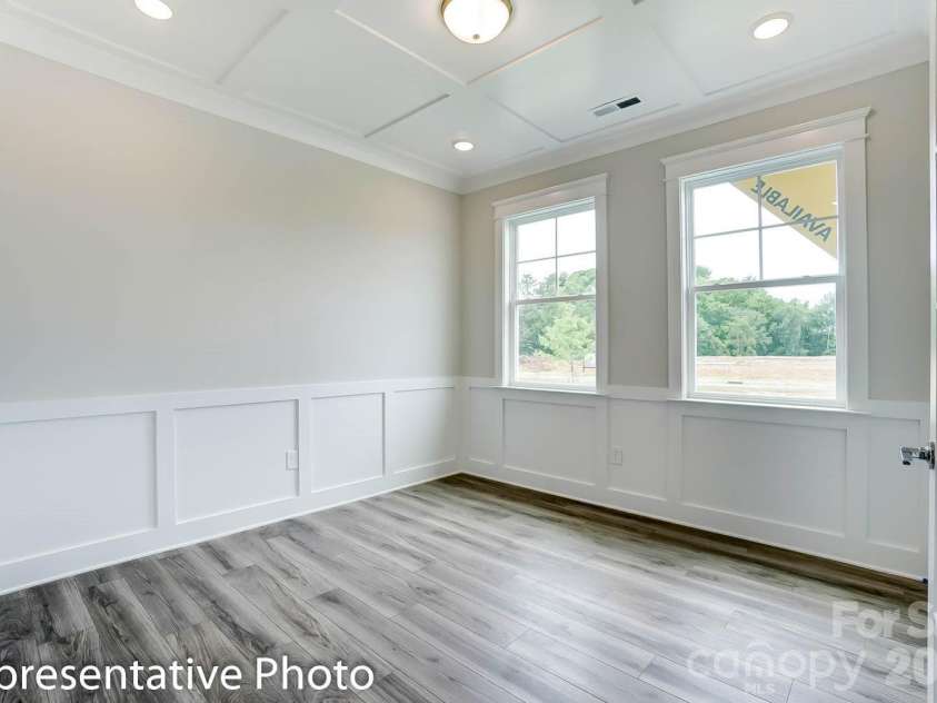 4010 Cedar Falls Drive, Waxhaw, NC 28173.  MLS# CAR4325530, YatesRealty ID 7599. Office with optional coffered ceiling and wainscoting