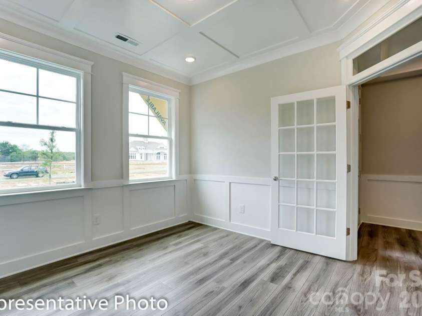 4010 Cedar Falls Drive, Waxhaw, NC 28173.  MLS# CAR4325530, YatesRealty ID 7599. Office with optional coffered ceiling and wainscoting
