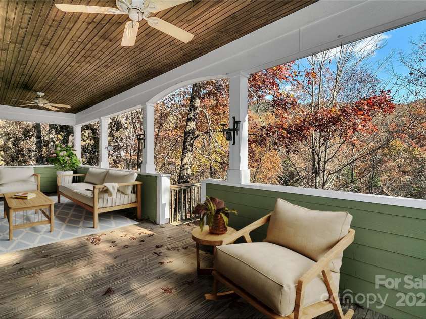 241 Fern Way, Black Mountain, NC 28711.  MLS# CAR4196971, YatesRealty ID 7601. Large covered front porch