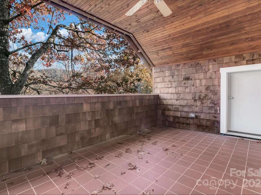 241 Fern Way, Black Mountain, NC 28711.  MLS# CAR4196971, YatesRealty ID 7601. View from covered balcony off the Primary bedroom