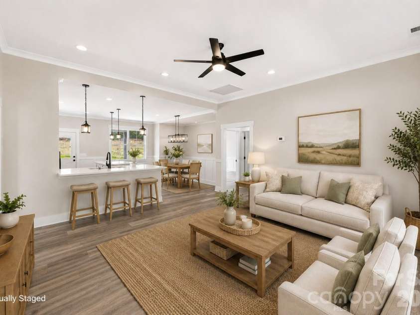 1010 Speight Road, Albemarle, NC 28001.  MLS# CAR4354152, YatesRealty ID 7662. Virtually Staged - Living Room