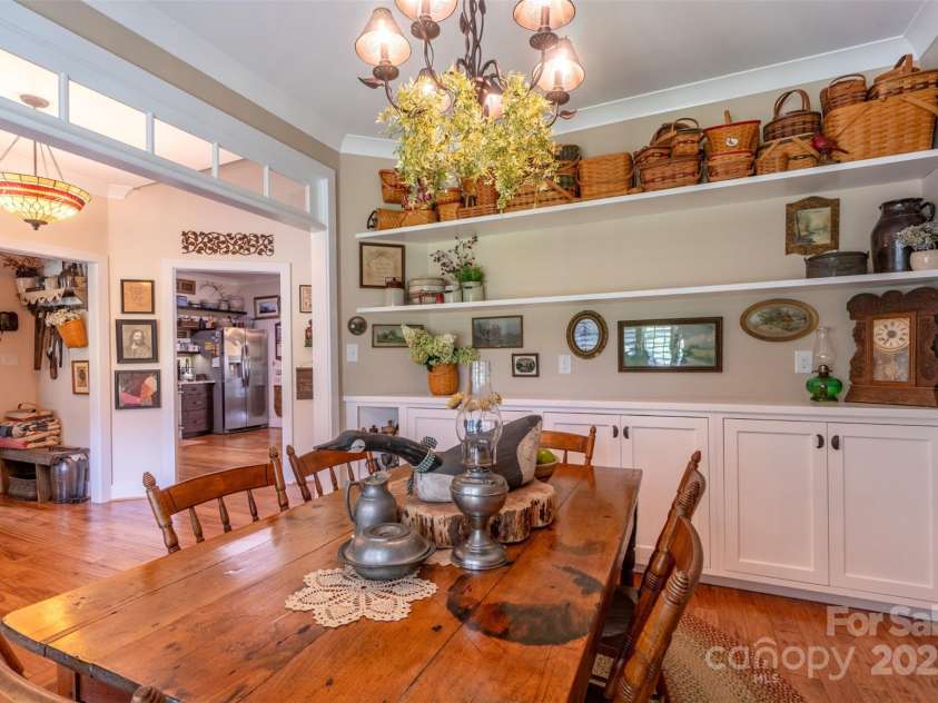 1519 Triplett Road, Cleveland, NC 27013.  MLS# CAR4218302, YatesRealty ID 7715. Beautiful Built in Cabinet and Shelving in Dining Room.