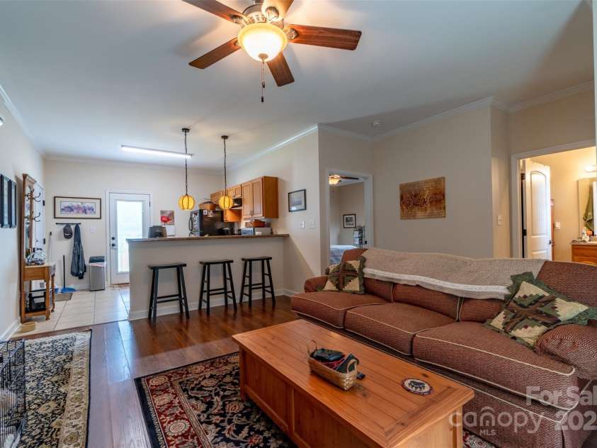 1519 Triplett Road, Cleveland, NC 27013.  MLS# CAR4218302, YatesRealty ID 7715. View of Family Room In the 780 Sq Ft Ground Level Apartment (Attached To Rear of 2 Car Garage)