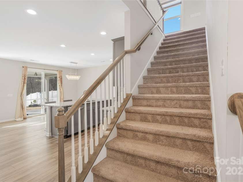 7535 Meridale Forest Drive, Charlotte, NC 28269.  MLS# CAR4221916, YatesRealty ID 7726. Stairs