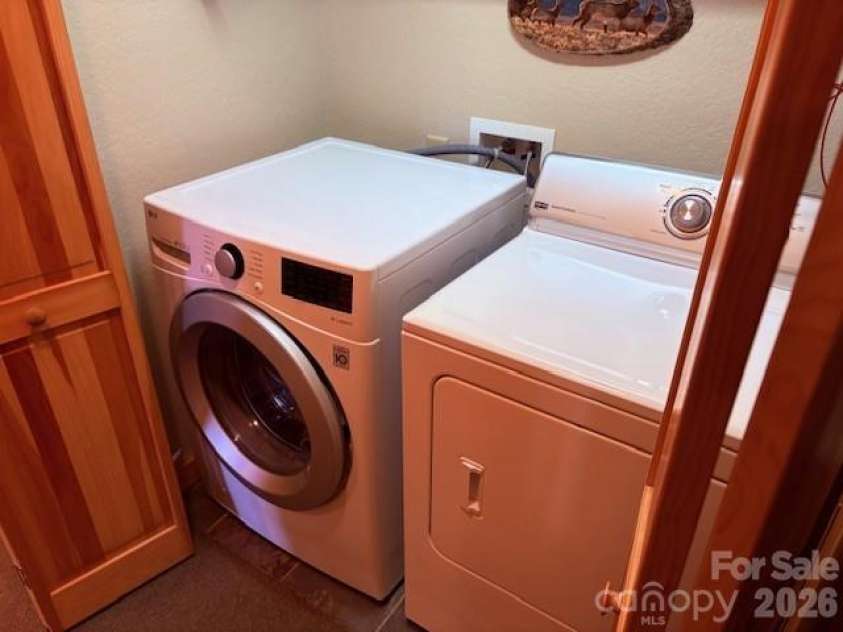 399 Bent Tree Road, Maggie Valley, NC 28751.  MLS# CAR4359236, YatesRealty ID 7738. Laundry closet; W&D stay